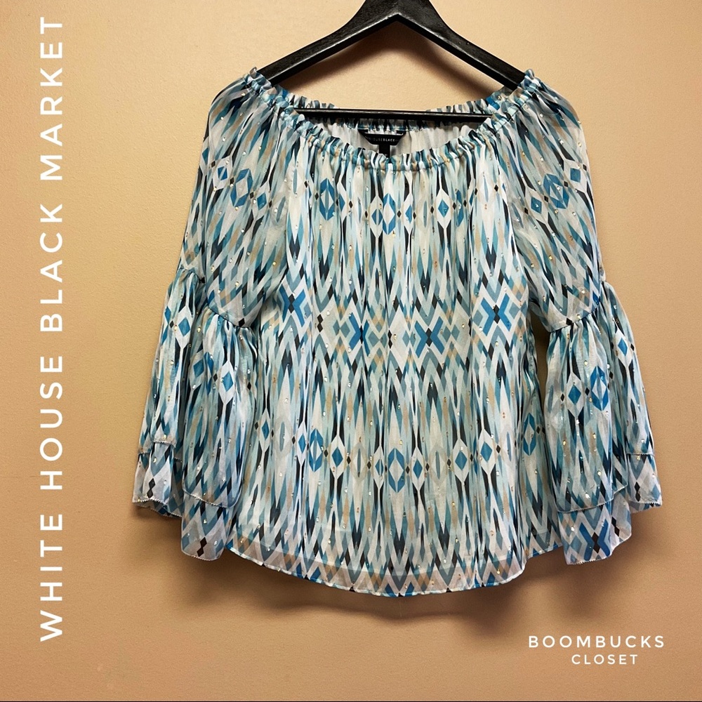 White House Black Market PRINTED OFF-THE-SHOULDER - Picture 6 of 15